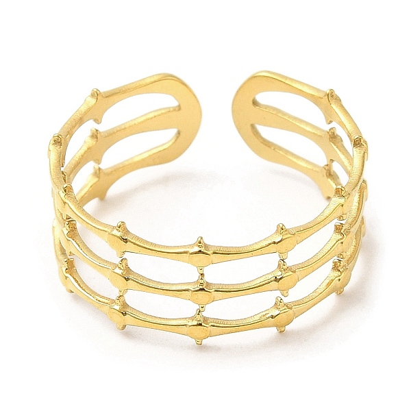 PandaHall 304 Stainless Steel Open Cuff Rings, Bamboo, Golden, US Size 7 1/4(17.5mm) 304 Stainless Steel Bamboo
PandaHall 304 Stainless Steel Open Cuff Rings, Bamboo, Golden, US Size 7 1/4(17.5mm) 304 Stainless Steel Bamboo