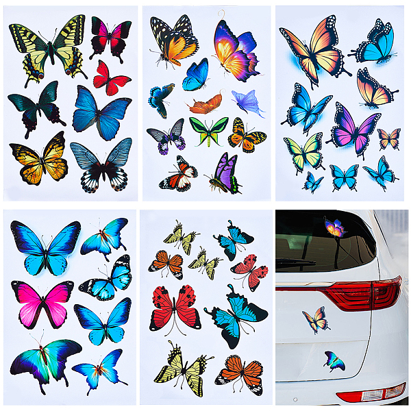 PandaHall CRASPIRE 5 Style Butterfly Vinyl Car Stickers PVC Waterproof Bumper Self-Adhesive 3D Decals Removable for Automotive Motorcycle..., Multicolor
PandaHall CRASPIRE 5 Style Butterfly Vinyl Car Stickers PVC Waterproof Bumper Self-Adhesive 3D Decals Removable for Automotive Motorcycle..., Multicolor