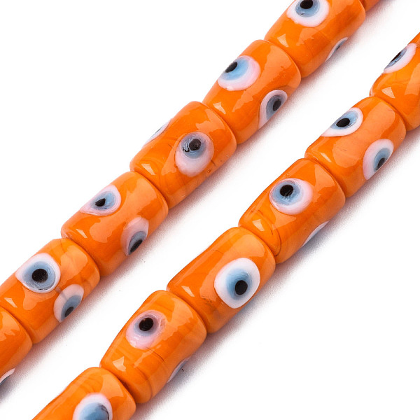 PandaHall Handmade Evil Eye Lampwork Beads, Column, Orange, 14x10mm, Hole: 1.2mm, about 25pcs/strand, 13.98 inch(35.5cm) Lampwork Column...
PandaHall Handmade Evil Eye Lampwork Beads, Column, Orange, 14x10mm, Hole: 1.2mm, about 25pcs/strand, 13.98 inch(35.5cm) Lampwork Column...