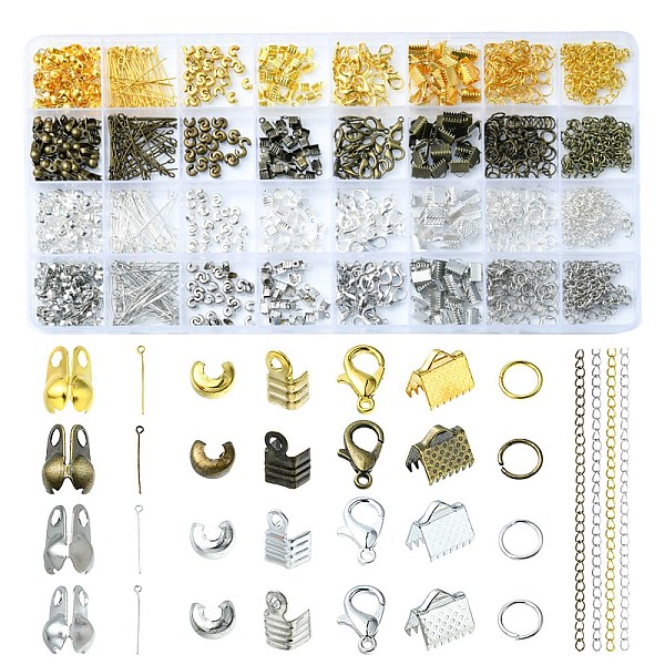 PandaHall DIY Jewelry Making Finding Kit, Including Zinc Alloy Lobster Claw Clasps, Iron Open Jump Rings & Bead Tips & Eye Pins & Crimp...
PandaHall DIY Jewelry Making Finding Kit, Including Zinc Alloy Lobster Claw Clasps, Iron Open Jump Rings & Bead Tips & Eye Pins & Crimp...