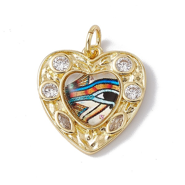 PandaHall Brass Micro Pave Clear Cubic Zirconia Pendants, with Resin and Jump Rings, Lead Free & Cadmium Free, Heart with Eye, Real 18K Gold...
PandaHall Brass Micro Pave Clear Cubic Zirconia Pendants, with Resin and Jump Rings, Lead Free & Cadmium Free, Heart with Eye, Real 18K Gold...