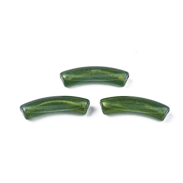 PandaHall Opaque Acrylic Beads, Two Tone Color, with Glitter Powder, Curved Tube, Dark Green, 32x10x8mm, Hole: 1.8mm, about 345pcs/500g...
PandaHall Opaque Acrylic Beads, Two Tone Color, with Glitter Powder, Curved Tube, Dark Green, 32x10x8mm, Hole: 1.8mm, about 345pcs/500g...