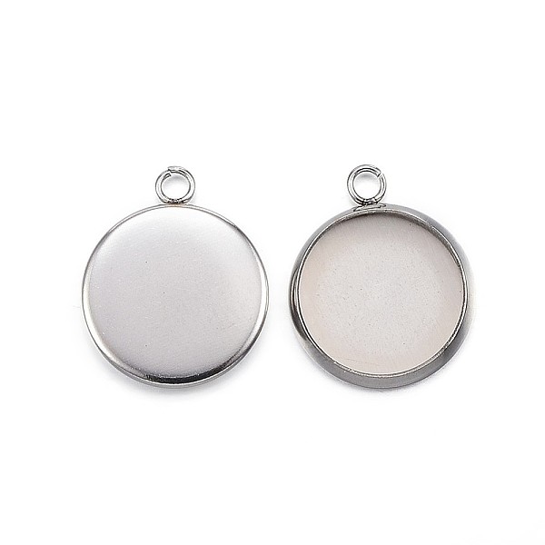 PandaHall 304 Stainless Steel Pendant Cabochon Settings, Plain Edge Bezel Cups, Flat Round, Stainless Steel Color, Tray: 12mm, 16.5x13.5x2mm...
PandaHall 304 Stainless Steel Pendant Cabochon Settings, Plain Edge Bezel Cups, Flat Round, Stainless Steel Color, Tray: 12mm, 16.5x13.5x2mm...