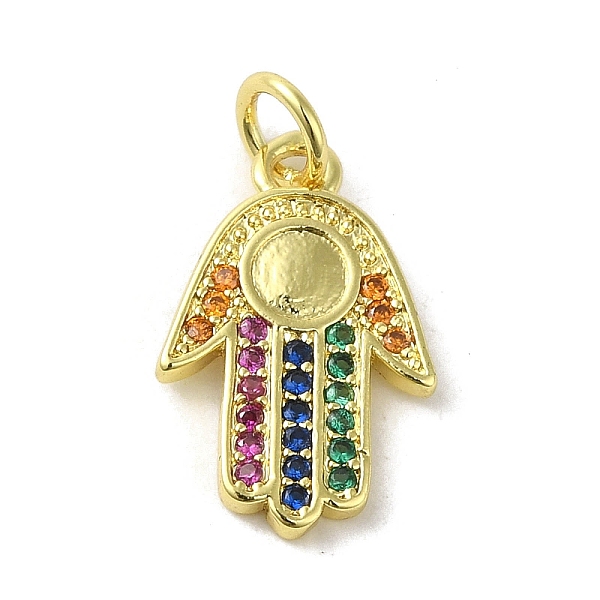 PandaHall Brass Micro Pave Cubic Zirconia Pendants, Real 18K Gold Plated, Hamsa Hand Charms, Colorful, 17x10.5x1.5mm, Hole: 3mm Brass+Cubic...
PandaHall Brass Micro Pave Cubic Zirconia Pendants, Real 18K Gold Plated, Hamsa Hand Charms, Colorful, 17x10.5x1.5mm, Hole: 3mm Brass+Cubic...