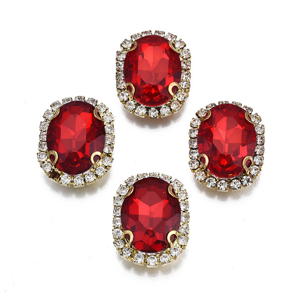 PandaHall Sew on Rhinestone, Transparent Glass Rhinestone, with Brass Prong Settings, Faceted, Oval, Crimson, 22x17x7mm, Hole: 0.9mm Glass..., Pink
PandaHall Sew on Rhinestone, Transparent Glass Rhinestone, with Brass Prong Settings, Faceted, Oval, Crimson, 22x17x7mm, Hole: 0.9mm Glass..., Pink