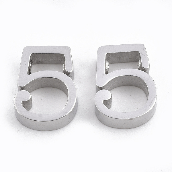 PandaHall 304 Stainless Steel Pendants, Number, Stainless Steel Color, Num.5, 12x9x3mm, Hole: 1.8mm 304 Stainless Steel Number
PandaHall 304 Stainless Steel Pendants, Number, Stainless Steel Color, Num.5, 12x9x3mm, Hole: 1.8mm 304 Stainless Steel Number