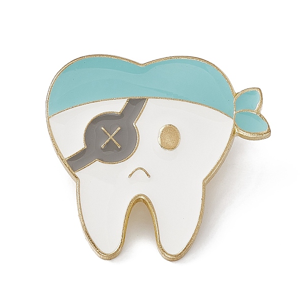 PandaHall Cartoon Teeth Enamel Pin, Light Gold Alloy Oral Health Brooch for Backpack Clothes, Pirate Theme Pattern, 29x30x2mm, Pin: 1.3mm...
PandaHall Cartoon Teeth Enamel Pin, Light Gold Alloy Oral Health Brooch for Backpack Clothes, Pirate Theme Pattern, 29x30x2mm, Pin: 1.3mm...