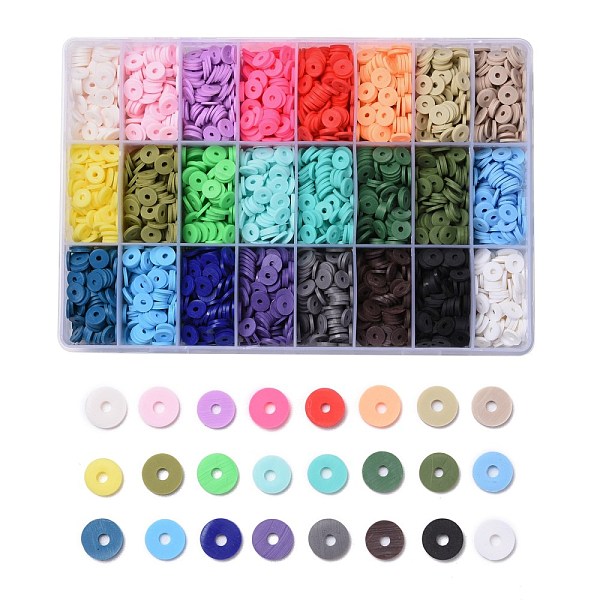 PandaHall 240G 24 Colors Handmade Polymer Clay Beads, Heishi Beads, for DIY Jewelry Crafts Supplies, Disc/Flat Round, Mixed Color, 8x1mm..., Multicolor
PandaHall 240G 24 Colors Handmade Polymer Clay Beads, Heishi Beads, for DIY Jewelry Crafts Supplies, Disc/Flat Round, Mixed Color, 8x1mm..., Multicolor