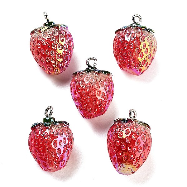 PandaHall AB Color Resin Pendants, Fruit Charms with Platinum Plated Iron Loops, Strawberry, 23~25x16~16.5x16.5mm, Hole: 2mm Iron+Resin...
PandaHall AB Color Resin Pendants, Fruit Charms with Platinum Plated Iron Loops, Strawberry, 23~25x16~16.5x16.5mm, Hole: 2mm Iron+Resin...