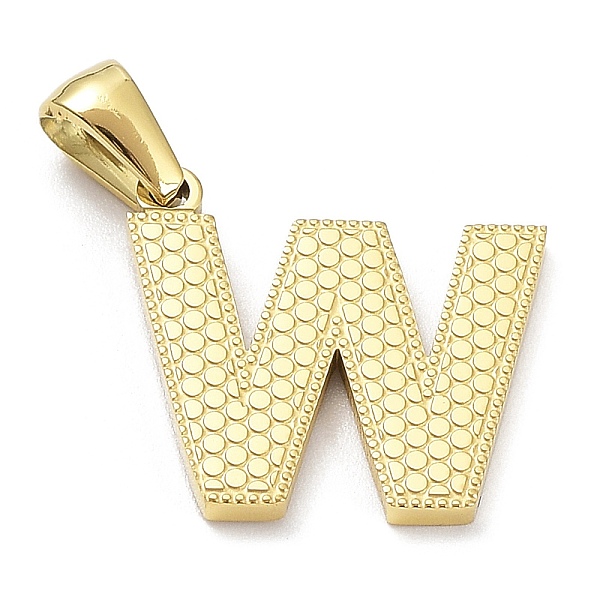 PandaHall Ion Plating(IP) 316L Surgical Stainless Steel Pendants, Real 18K Gold Plated, Letter Charm, Textured, Letter W, 17x18x1.6mm, Hole...
PandaHall Ion Plating(IP) 316L Surgical Stainless Steel Pendants, Real 18K Gold Plated, Letter Charm, Textured, Letter W, 17x18x1.6mm, Hole...