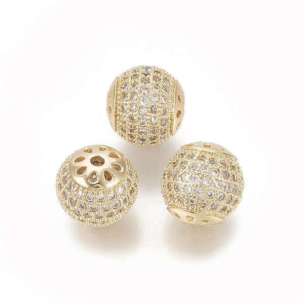 PandaHall Brass Micro Pave Cubic Zirconia Beads, Round, Clear, Golden, 10mm, Hole: 1mm Brass+Cubic Zirconia Round Clear
PandaHall Brass Micro Pave Cubic Zirconia Beads, Round, Clear, Golden, 10mm, Hole: 1mm Brass+Cubic Zirconia Round Clear