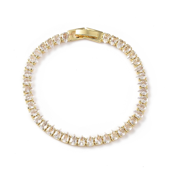 PandaHall Cubic Zirconia Tennis Bracelet, Real 18K Gold Plated Brass Teardrop Link Chain Bracelet for Women, Cadmium Free & Lead Free, Clear...
PandaHall Cubic Zirconia Tennis Bracelet, Real 18K Gold Plated Brass Teardrop Link Chain Bracelet for Women, Cadmium Free & Lead Free, Clear...