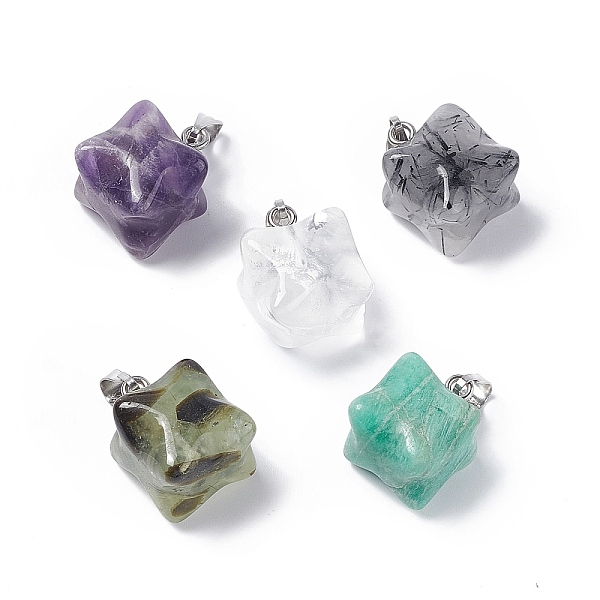 PandaHall Natural Mixed Stone Pendants, Merkaba Star Charms, with Stainless Steel Color Plated 201 Stainless Steel Findings...
PandaHall Natural Mixed Stone Pendants, Merkaba Star Charms, with Stainless Steel Color Plated 201 Stainless Steel Findings...