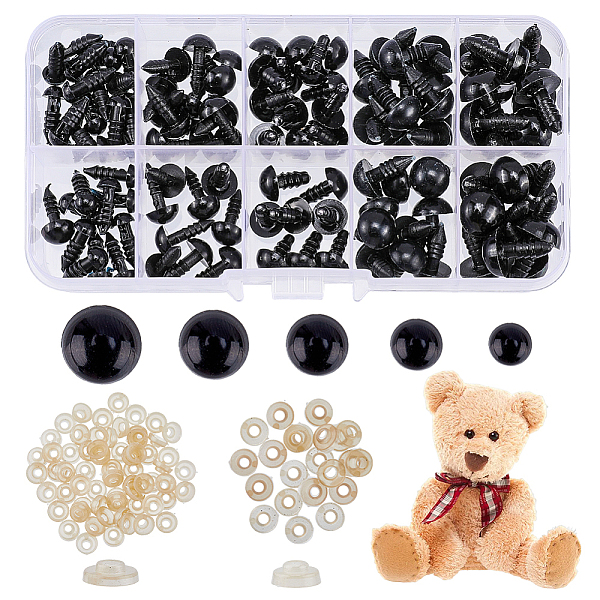 PandaHall SUPERFINDINGS 100pcs 5 Sizes Plastic Safety Eyes with Washers Full Black Animal Doll Eyes Smooth DIY Craft Amigurumi Eyes Sets for...
PandaHall SUPERFINDINGS 100pcs 5 Sizes Plastic Safety Eyes with Washers Full Black Animal Doll Eyes Smooth DIY Craft Amigurumi Eyes Sets for...