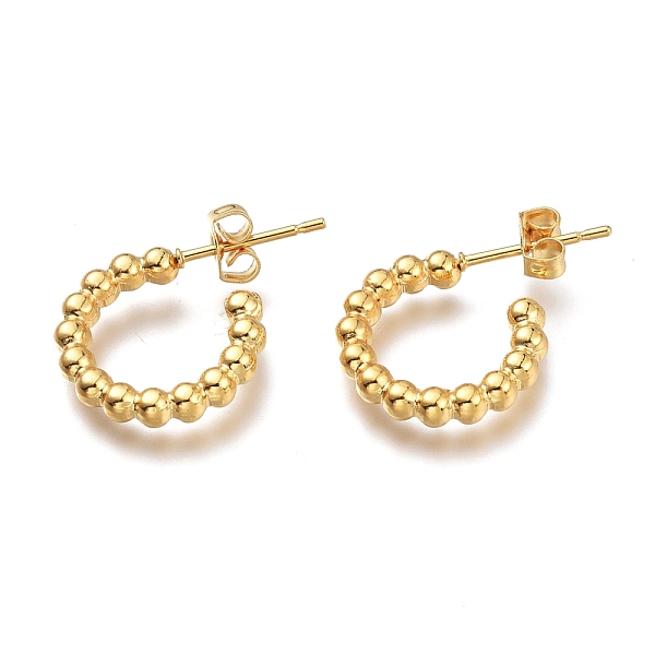 PandaHall 304 Stainless Steel Half Hoop Earrings, Stud Earrings, with Ear Nuts, Ring, Golden, 15x14.2x2.7mm, Pin: 0.7mm 304 Stainless Steel...
PandaHall 304 Stainless Steel Half Hoop Earrings, Stud Earrings, with Ear Nuts, Ring, Golden, 15x14.2x2.7mm, Pin: 0.7mm 304 Stainless Steel...