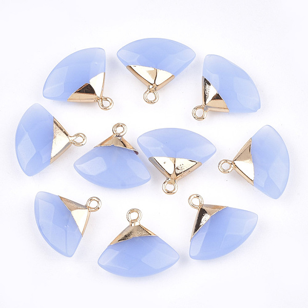 PandaHall Electroplate Natural White Jade Pendants, with Brass Findings, Faceted, Triangle, Dyed, Golden, Light Sky Blue, 17~18x19~20x6~7mm...
PandaHall Electroplate Natural White Jade Pendants, with Brass Findings, Faceted, Triangle, Dyed, Golden, Light Sky Blue, 17~18x19~20x6~7mm...