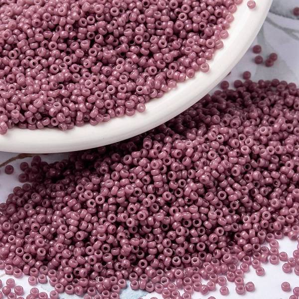 PandaHall MIYUKI Round Rocailles Beads, Japanese Seed Beads, (RR4487) Duracoat Dyed Opaque Hydrangea, 15/0, 1.5mm, Hole: 0.7mm, about..., Purple
PandaHall MIYUKI Round Rocailles Beads, Japanese Seed Beads, (RR4487) Duracoat Dyed Opaque Hydrangea, 15/0, 1.5mm, Hole: 0.7mm, about..., Purple