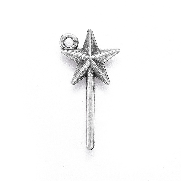 PandaHall Tibetan Style Alloy Pendants, Magic Wand Star, Lead Free & Nickel Free & Cadmium Free, Thailand Sterling Silver Plated, 26x13x2mm...
PandaHall Tibetan Style Alloy Pendants, Magic Wand Star, Lead Free & Nickel Free & Cadmium Free, Thailand Sterling Silver Plated, 26x13x2mm...