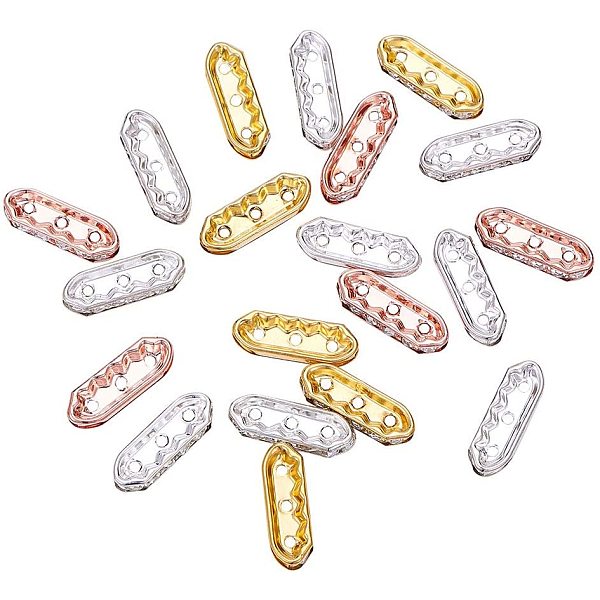 PandaHall Brass Rhinestone Bridge Spacers, Hexagon, Crystal, Mixed Color, 21x7x4mm, Hole: 1mm, 90pcs/box Brass+Rhinestone Hexagon
PandaHall Brass Rhinestone Bridge Spacers, Hexagon, Crystal, Mixed Color, 21x7x4mm, Hole: 1mm, 90pcs/box Brass+Rhinestone Hexagon