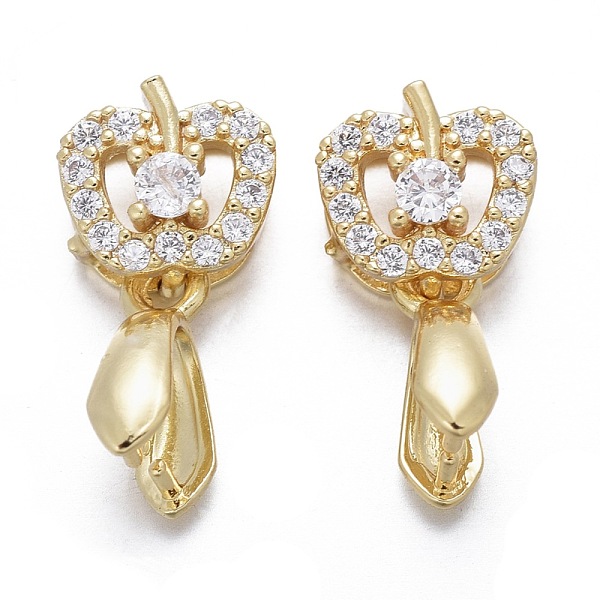 PandaHall Brass Micro Pave Cubic Zirconia Ice Pick Pinch Bails, Long-Lasting Plated, Apple, Clear, Real 18K Gold Plated, 16.5x8.5x6mm, Hole...
PandaHall Brass Micro Pave Cubic Zirconia Ice Pick Pinch Bails, Long-Lasting Plated, Apple, Clear, Real 18K Gold Plated, 16.5x8.5x6mm, Hole...