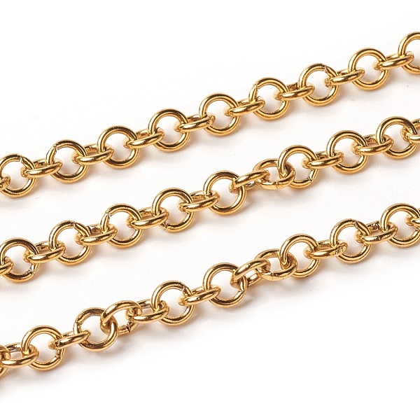 PandaHall Ion Plating(IP) 304 Stainless Steel Rolo Chains, Belcher Chain, with Spool, Unwelded, Golden, 5x1mm, about 32.8 Feet(10m)/roll 304...
PandaHall Ion Plating(IP) 304 Stainless Steel Rolo Chains, Belcher Chain, with Spool, Unwelded, Golden, 5x1mm, about 32.8 Feet(10m)/roll 304...