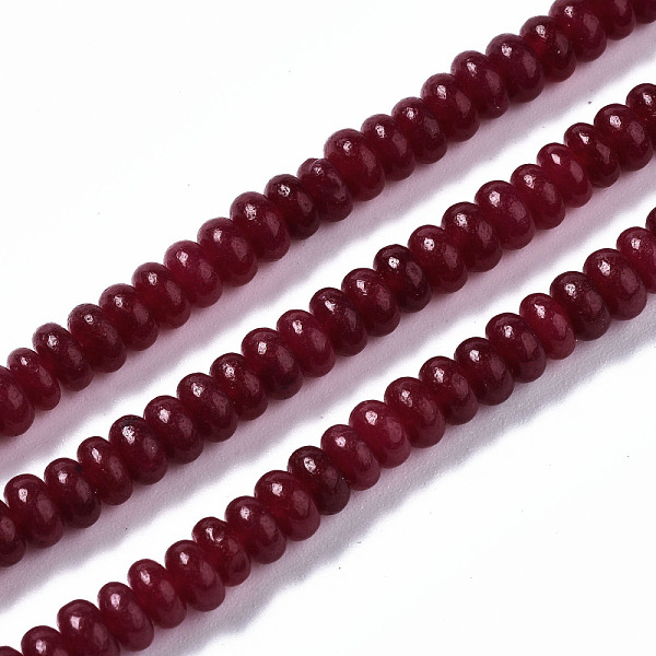 PandaHall Natural White Jade Beads Strands, Dyed, Rondelle, Dark Red, 4~5x2mm, Hole: 0.8mm, about 155~160pcs/strand, 14.96~15.35 inch...
PandaHall Natural White Jade Beads Strands, Dyed, Rondelle, Dark Red, 4~5x2mm, Hole: 0.8mm, about 155~160pcs/strand, 14.96~15.35 inch...
