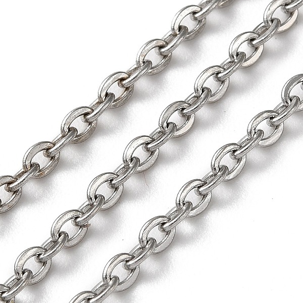 PandaHall 304 Stainless Steel Flat Cable Chains, Soldered, Oval, Stainless Steel Color, Link: 3x2.4x0.5mm 304 Stainless Steel
PandaHall 304 Stainless Steel Flat Cable Chains, Soldered, Oval, Stainless Steel Color, Link: 3x2.4x0.5mm 304 Stainless Steel
