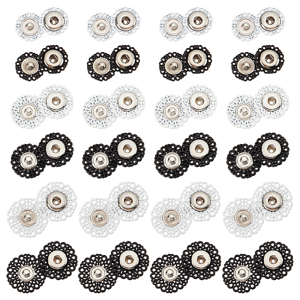 PandaHall 24 Sets 6 Style Zinc Alloy Snap Buttons, Garment Buttons, Sewing Accessories, Flower, Mixed Color, 15~21x6~7mm, 4 sets/style..., Multicolor
PandaHall 24 Sets 6 Style Zinc Alloy Snap Buttons, Garment Buttons, Sewing Accessories, Flower, Mixed Color, 15~21x6~7mm, 4 sets/style..., Multicolor