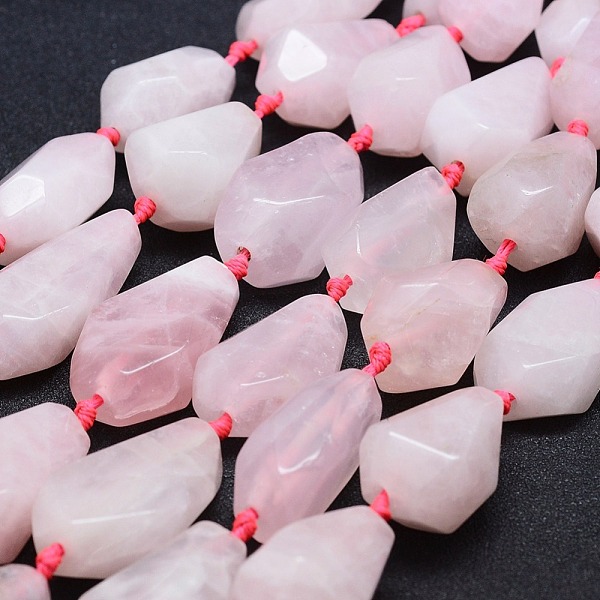 PandaHall Natural Rose Quartz Beads Strands, Faceted, teardrop, 26~41x12~20mm, Hole: 2mm, about 10~11pcs/strand, 15.7 inch(40cm) Rose..., Pink
PandaHall Natural Rose Quartz Beads Strands, Faceted, teardrop, 26~41x12~20mm, Hole: 2mm, about 10~11pcs/strand, 15.7 inch(40cm) Rose..., Pink