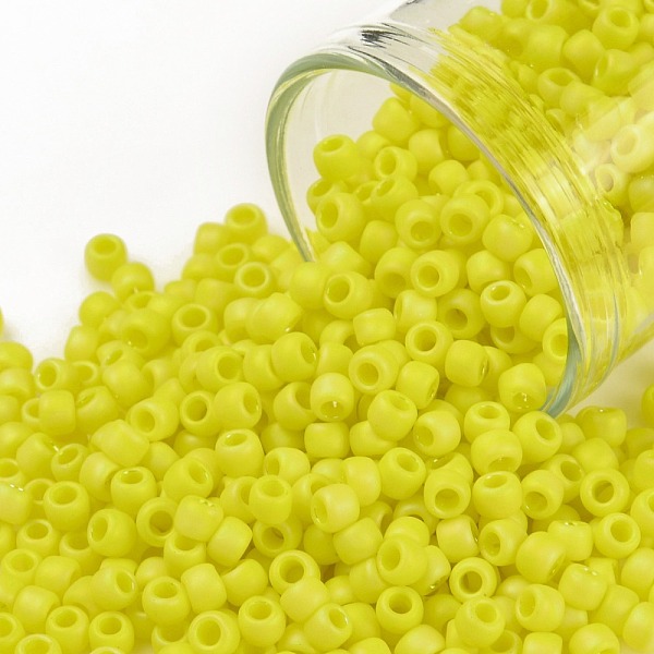 PandaHall TOHO Round Seed Beads, Japanese Seed Beads, (402F) Yellow Opaque Rainbow Matte, 8/0, 3mm, Hole: 1mm, about 10000pcs/pound Glass...
PandaHall TOHO Round Seed Beads, Japanese Seed Beads, (402F) Yellow Opaque Rainbow Matte, 8/0, 3mm, Hole: 1mm, about 10000pcs/pound Glass...
