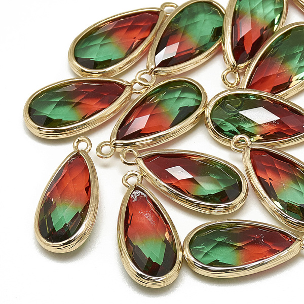 PandaHall Glass Pendants, with Golden Tone Brass Findings, Faceted, teardrop, Green, 25x12x5.5mm, Hole: 1.5mm Brass+Glass Teardrop Green
PandaHall Glass Pendants, with Golden Tone Brass Findings, Faceted, teardrop, Green, 25x12x5.5mm, Hole: 1.5mm Brass+Glass Teardrop Green