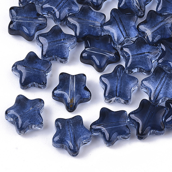 PandaHall Transparent Spray Painted Glass Beads, Star, Prussian Blue, 8x8x4mm, Hole: 0.8~1mm Glass Star
PandaHall Transparent Spray Painted Glass Beads, Star, Prussian Blue, 8x8x4mm, Hole: 0.8~1mm Glass Star