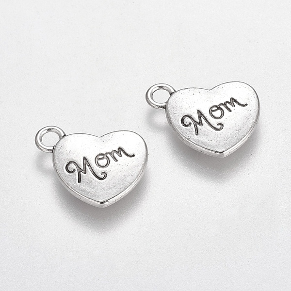 PandaHall Mother's Day Theme, Tibetan Style Heart Alloy Pendants, with Word Mom, Cadmium Free & Lead Free, Antique Silver, 18x15x3mm, Hole...
PandaHall Mother's Day Theme, Tibetan Style Heart Alloy Pendants, with Word Mom, Cadmium Free & Lead Free, Antique Silver, 18x15x3mm, Hole...
