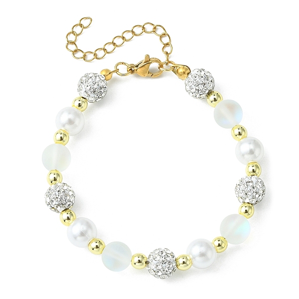 PandaHall Synthetic Moonstone & Hematite & Plastic Pearl Round Beaded Bracelet, Clear, 6-3/4 inch(17.2cm) Moonstone Round Clear
PandaHall Synthetic Moonstone & Hematite & Plastic Pearl Round Beaded Bracelet, Clear, 6-3/4 inch(17.2cm) Moonstone Round Clear