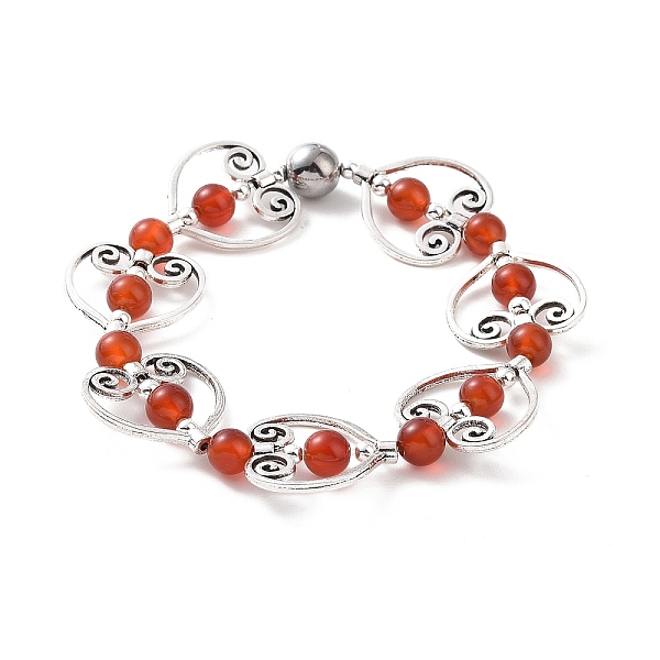 PandaHall Natural Gemstone with Alloy Heart Beaded Stretch Bracelet for Women, Inner Diameter: 2-1/8 inch(5.5cm) Mixed Stone Multicolor
PandaHall Natural Gemstone with Alloy Heart Beaded Stretch Bracelet for Women, Inner Diameter: 2-1/8 inch(5.5cm) Mixed Stone Multicolor