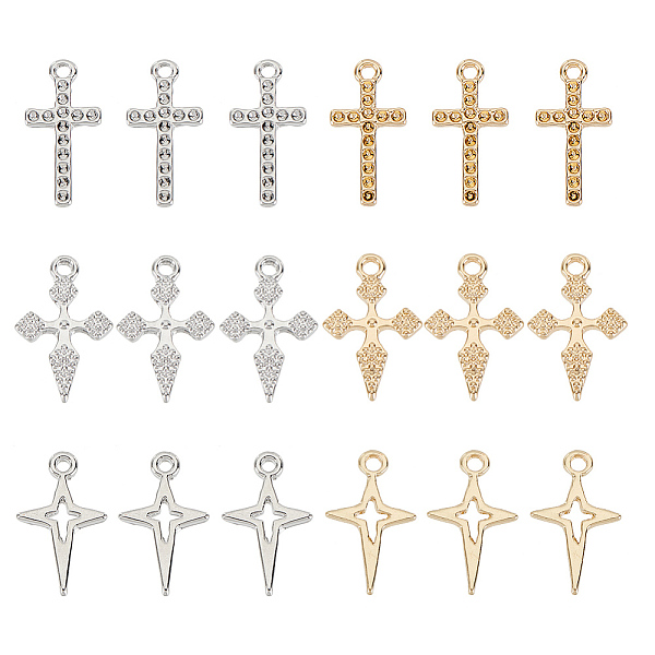 PandaHall ARRICRAFT 48Pcs 6 Style Alloy Pendants & Rhinestone Settings, Cross, Mixed Color, 16.5~17.5x10~11x1~1.5mm, Hole: 1~1.5mm..., Clear
PandaHall ARRICRAFT 48Pcs 6 Style Alloy Pendants & Rhinestone Settings, Cross, Mixed Color, 16.5~17.5x10~11x1~1.5mm, Hole: 1~1.5mm..., Clear