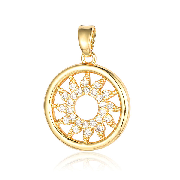 PandaHall Brass Micro Pave Clear Cubic Zirconia Pendants, Flat Round with Sun Charms, Real 18K Gold Plated, 19x17x1.3mm Brass+Cubic Zirconia...
PandaHall Brass Micro Pave Clear Cubic Zirconia Pendants, Flat Round with Sun Charms, Real 18K Gold Plated, 19x17x1.3mm Brass+Cubic Zirconia...