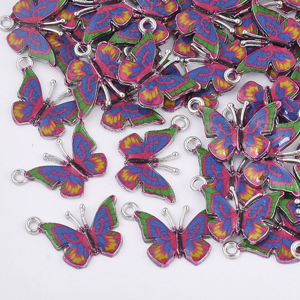 PandaHall Printed Alloy Pendants, with Enamel, Butterfly, Platinum, Colorful, 14x20.5x1.5mm, Hole: 1.6mm Alloy+Enamel Butterfly
PandaHall Printed Alloy Pendants, with Enamel, Butterfly, Platinum, Colorful, 14x20.5x1.5mm, Hole: 1.6mm Alloy+Enamel Butterfly