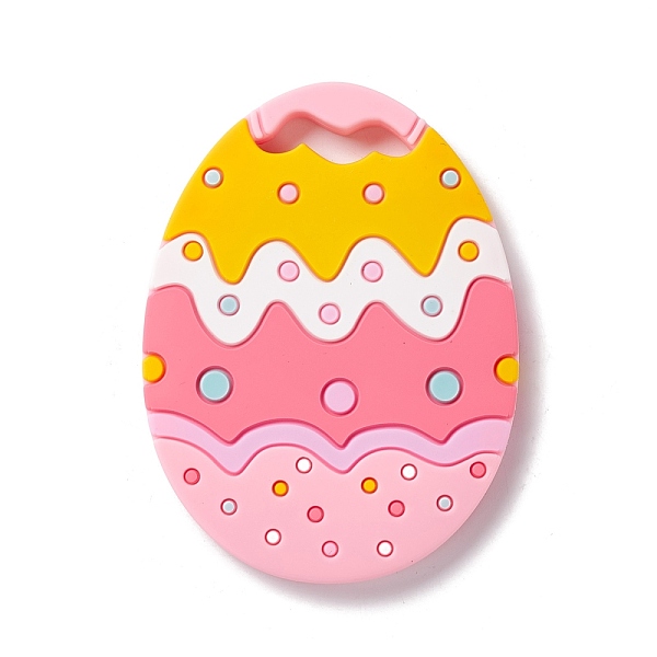 PandaHall Easter Silicone Pendants, Chewing Beads For Teethers, DIY Nursing Necklaces Making, Egg, Pink, 91x68x9.5mm, Hole: 6x27mm Silicone...
PandaHall Easter Silicone Pendants, Chewing Beads For Teethers, DIY Nursing Necklaces Making, Egg, Pink, 91x68x9.5mm, Hole: 6x27mm Silicone...