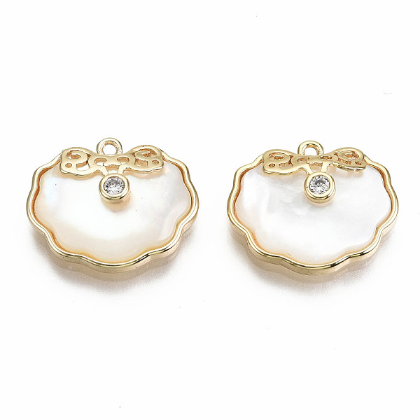 PandaHall Natural Freshwater Shell Charms, with Brass Findings and Clear Cubic Zirconia, Nickel Free, Loops, Oval, Real 18K Gold Plated...
PandaHall Natural Freshwater Shell Charms, with Brass Findings and Clear Cubic Zirconia, Nickel Free, Loops, Oval, Real 18K Gold Plated...