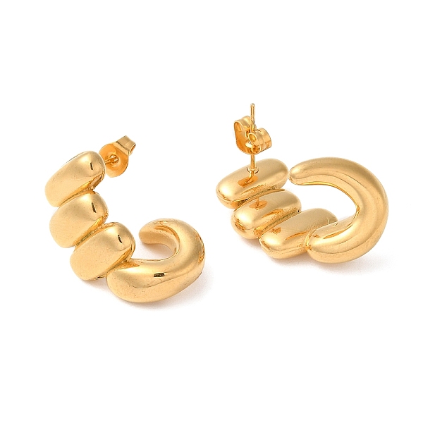 PandaHall Ion Plating(IP) 304 Stainless Steel Twist Stud Earrings, Real 18K Gold Plated, 24x13mm 304 Stainless Steel Twist
PandaHall Ion Plating(IP) 304 Stainless Steel Twist Stud Earrings, Real 18K Gold Plated, 24x13mm 304 Stainless Steel Twist