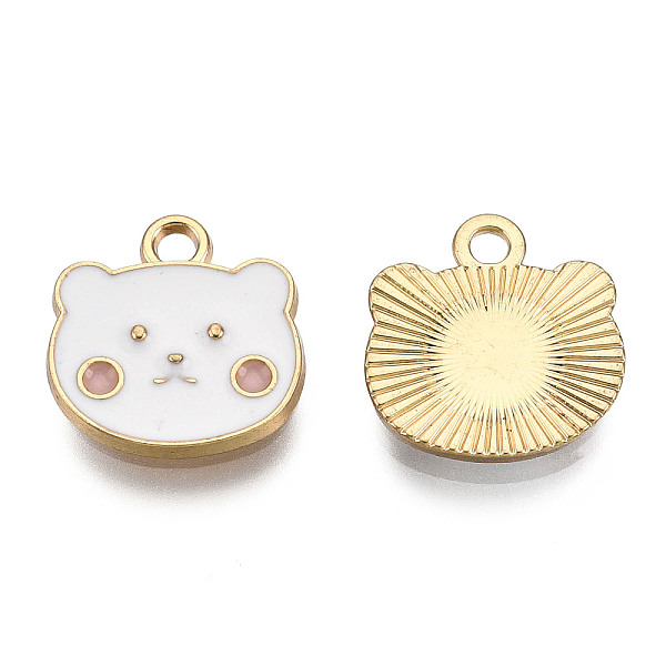 PandaHall Alloy Charms, with Enamel, Light Gold, Bear, White, 14x14x2mm, Hole: 2mm Alloy+Enamel Bear White
PandaHall Alloy Charms, with Enamel, Light Gold, Bear, White, 14x14x2mm, Hole: 2mm Alloy+Enamel Bear White