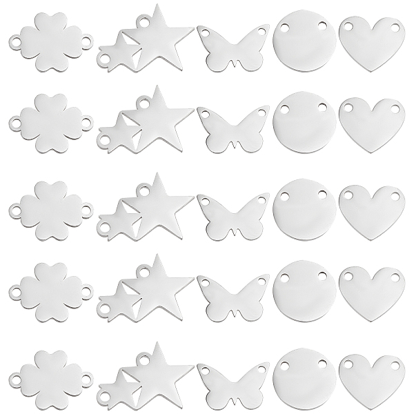 PandaHall DICOSMETIC 40Pcs 5 Style 201 Stainless Steel Charms, Mixed Shapes, Stainless Steel Color, 8~15.5x11.2~17.8x1mm, hole: 1~1.5mm...
PandaHall DICOSMETIC 40Pcs 5 Style 201 Stainless Steel Charms, Mixed Shapes, Stainless Steel Color, 8~15.5x11.2~17.8x1mm, hole: 1~1.5mm...