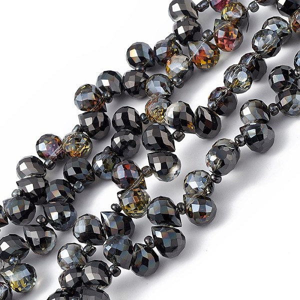 PandaHall Transparent Electroplate Glass Beads Strands, Faceted, Top Drilled Teardrop, Half Plated, Black, 10x7.5~8mm, Hole: 0.8~1mm, about...
PandaHall Transparent Electroplate Glass Beads Strands, Faceted, Top Drilled Teardrop, Half Plated, Black, 10x7.5~8mm, Hole: 0.8~1mm, about...