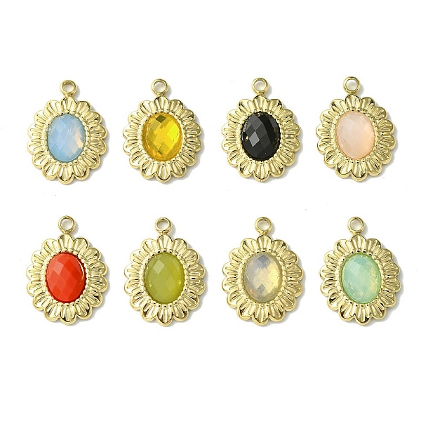 PandaHall Ion Plating(IP) Real 14K Gold Plated 304 Stainless Steel with Glass Pendant, Oval Flower Charms, Mixed Color, 18x13x3.5mm, Hole..., Multicolor
PandaHall Ion Plating(IP) Real 14K Gold Plated 304 Stainless Steel with Glass Pendant, Oval Flower Charms, Mixed Color, 18x13x3.5mm, Hole..., Multicolor