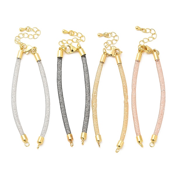 PandaHall Brass Mesh Chain Link Bracelet Making, with Rhinestone & Lobster Claw Clasp, Fits for Connector Charms, Mixed Color, 4-5/8~6-5/8..., Multicolor
PandaHall Brass Mesh Chain Link Bracelet Making, with Rhinestone & Lobster Claw Clasp, Fits for Connector Charms, Mixed Color, 4-5/8~6-5/8..., Multicolor