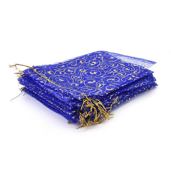 PandaHall Organza Bags, Royal Blue, Golden Twisted Tendril Pattern, 14~15cmx19~20cm Organza Flower Blue
PandaHall Organza Bags, Royal Blue, Golden Twisted Tendril Pattern, 14~15cmx19~20cm Organza Flower Blue