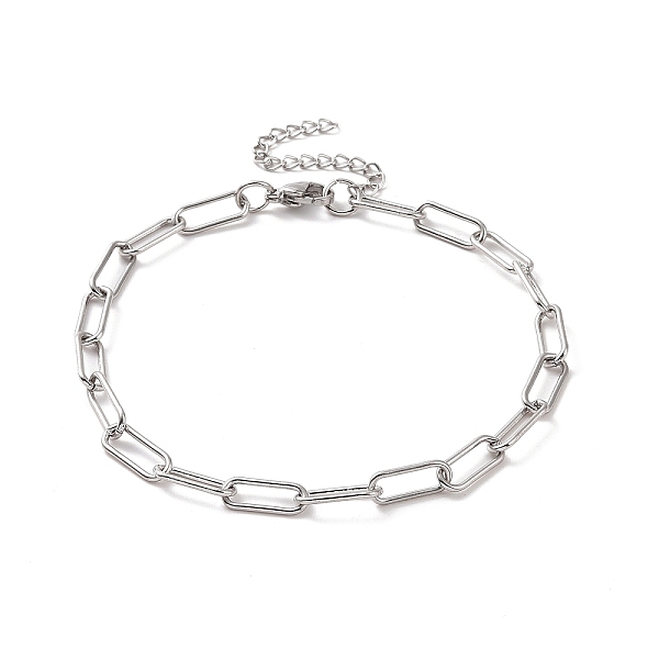 PandaHall 304 Stainless Steel Paperclip Chain Bracelet for Men Women, Stainless Steel Color, 9-1/2 inch(24.2cm), Link: 14x5.5x1.2mm 304...
PandaHall 304 Stainless Steel Paperclip Chain Bracelet for Men Women, Stainless Steel Color, 9-1/2 inch(24.2cm), Link: 14x5.5x1.2mm 304...
