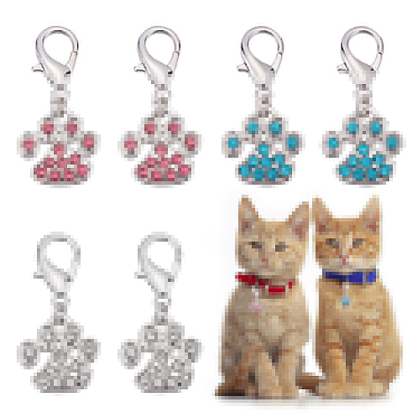 PandaHall CHGCRAFT 6Pcs 3 Colors Alloy Rhinestone Pendant Decoration, Lobster Clasp Charms, Pet Charms, Paw Print, Mixed Color, 35mm..., Multicolor
PandaHall CHGCRAFT 6Pcs 3 Colors Alloy Rhinestone Pendant Decoration, Lobster Clasp Charms, Pet Charms, Paw Print, Mixed Color, 35mm..., Multicolor