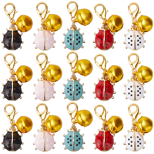PandaHall SUNNYCLUE 6 Sets Ladybird Alloy Enamel Pendants Decoraiton, with Bell Charm and Zinc Alloy Lobster Claw Clasps, Mixed Color, 32mm..., Multicolor
PandaHall SUNNYCLUE 6 Sets Ladybird Alloy Enamel Pendants Decoraiton, with Bell Charm and Zinc Alloy Lobster Claw Clasps, Mixed Color, 32mm..., Multicolor